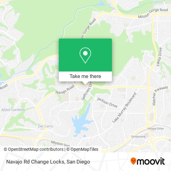 Navajo Rd Change Locks map