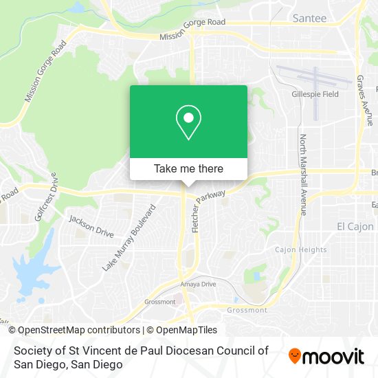 Society of St Vincent de Paul Diocesan Council of San Diego map