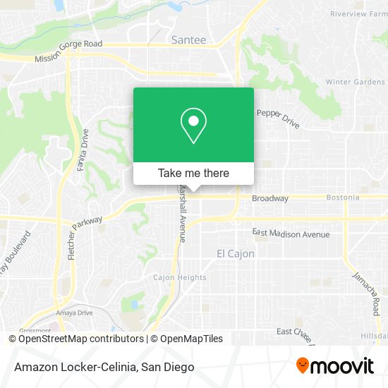 Amazon Locker-Celinia map