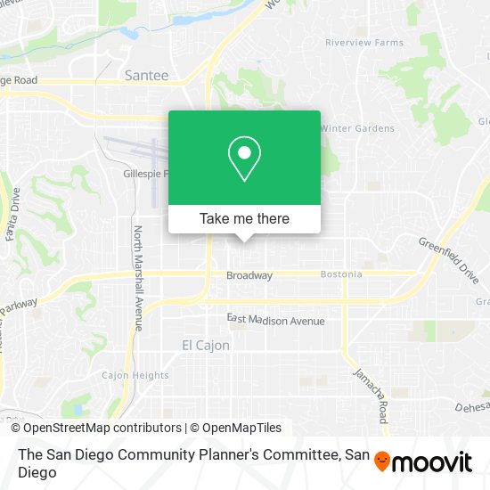 The San Diego Community Planner's Committee map