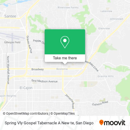 Mapa de Spring Vly Gospel Tabernacle A New te