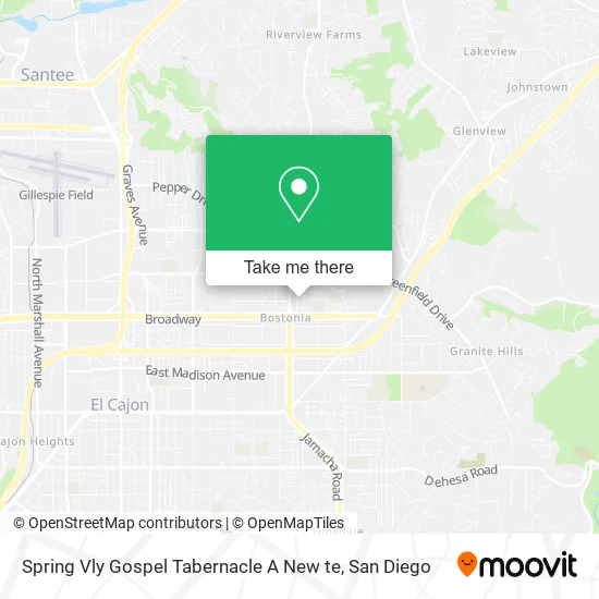 Mapa de Spring Vly Gospel Tabernacle A New te