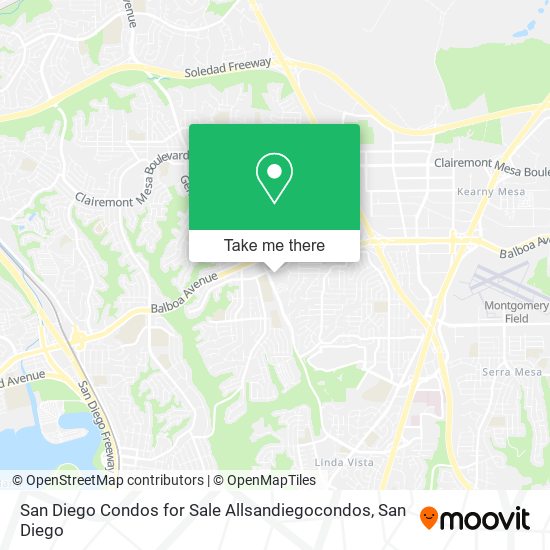 Mapa de San Diego Condos for Sale Allsandiegocondos