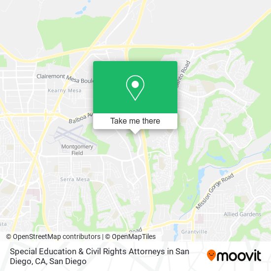 Special Education & Civil Rights Attorneys in San Diego, CA map