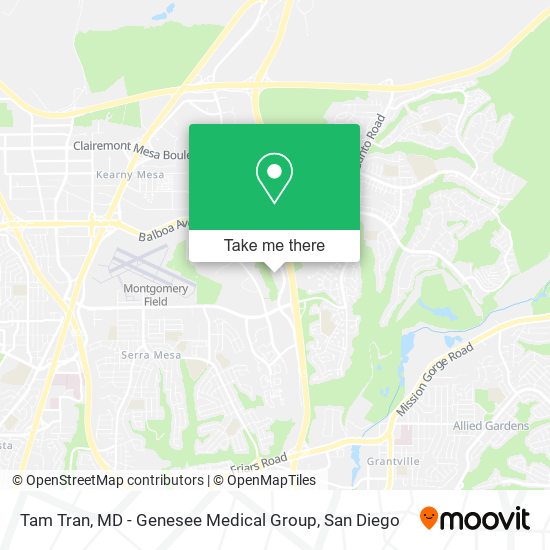 Mapa de Tam Tran, MD - Genesee Medical Group