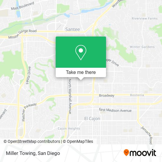 Miller Towing map