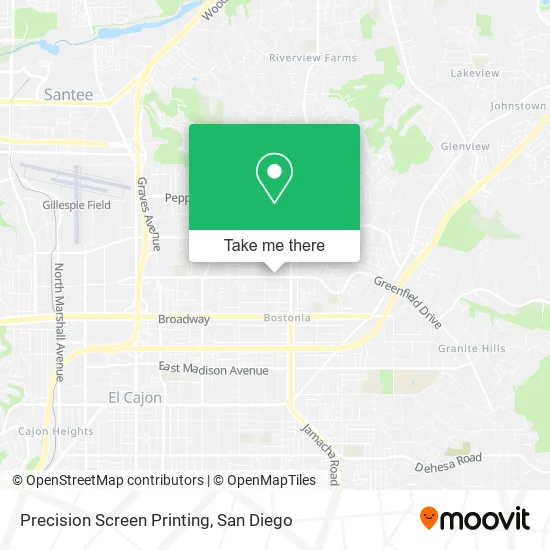 Mapa de Precision Screen Printing