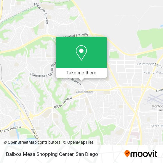 Balboa Mesa Shopping Center map