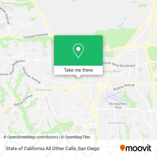 State of California All Other Calls map