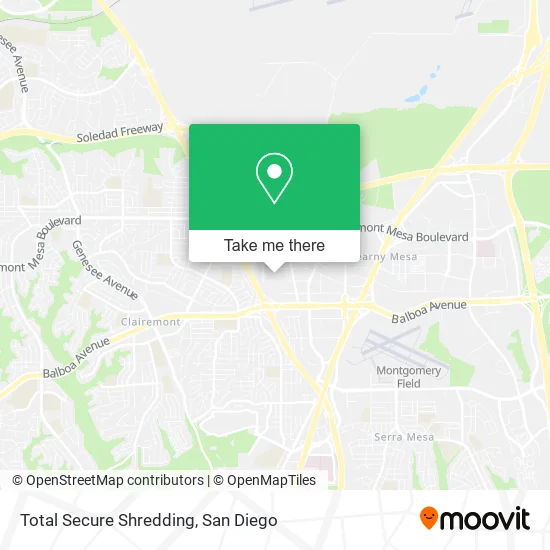 Mapa de Total Secure Shredding