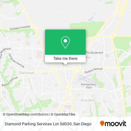 Mapa de Diamond Parking Services Lot Sd030