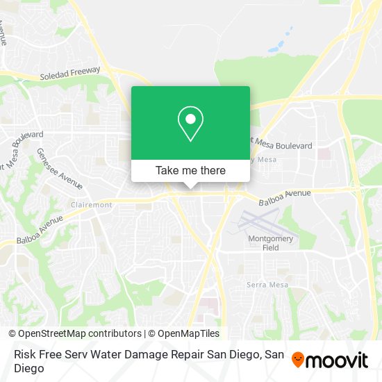 Mapa de Risk Free Serv Water Damage Repair San Diego