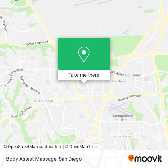 Body Assist Massage map