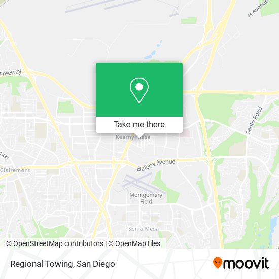 Regional Towing map