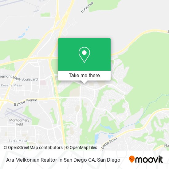 Ara Melkonian Realtor in San Diego CA map
