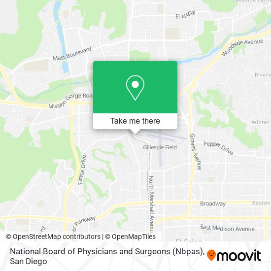 National Board of Physicians and Surgeons (Nbpas) map