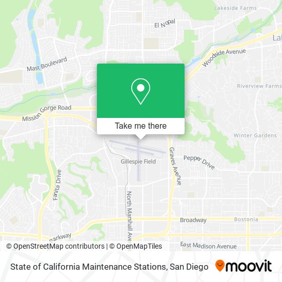 State of California Maintenance Stations map