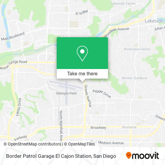 Mapa de Border Patrol Garage El Cajon Station