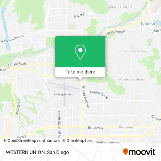 Mapa de WESTERN UNION