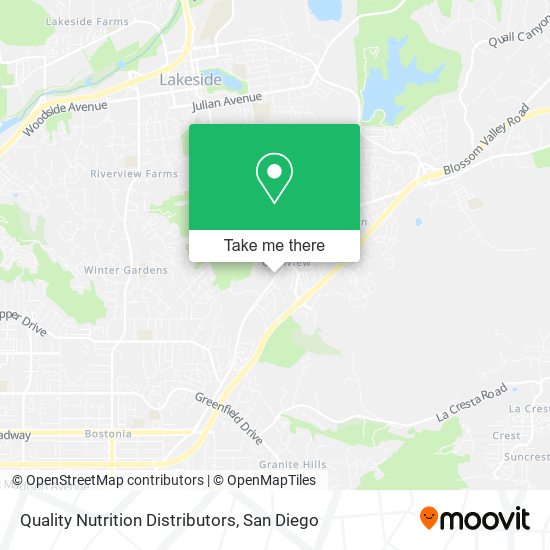 Quality Nutrition Distributors map