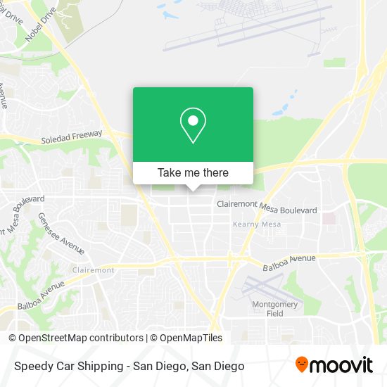 Speedy Car Shipping - San Diego map