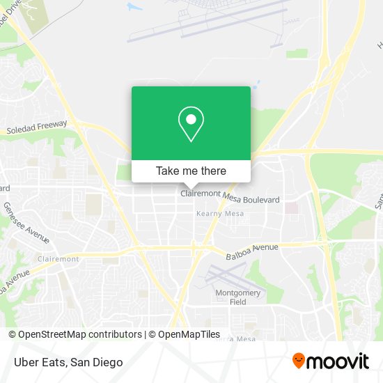 Uber Eats map