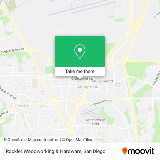 Mapa de Rockler Woodworking & Hardware