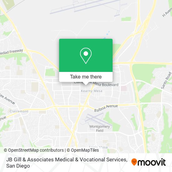 Mapa de JB Gill & Associates Medical & Vocational Services