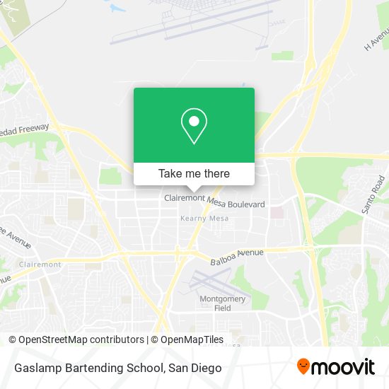 Gaslamp Bartending School map