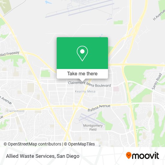 Mapa de Allied Waste Services