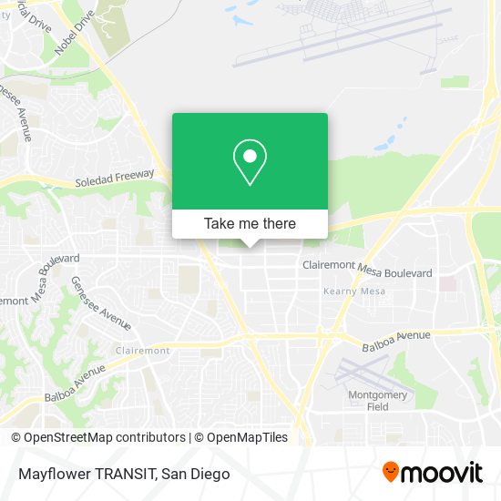 Mayflower TRANSIT map