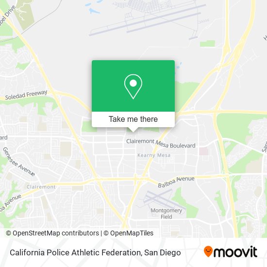 California Police Athletic Federation map