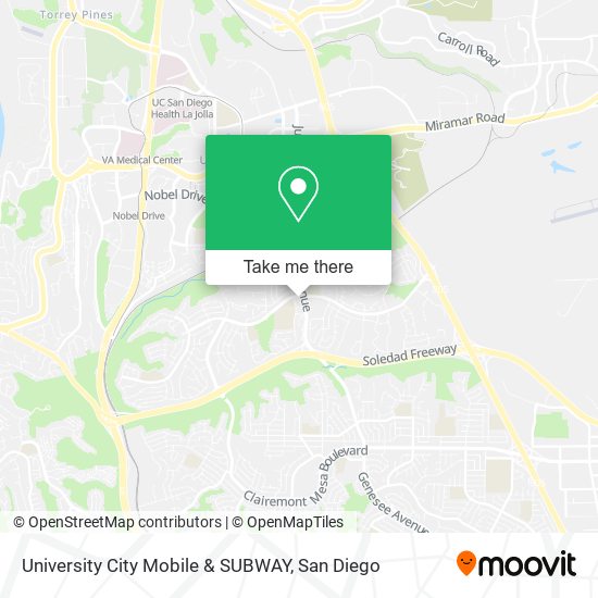 University City Mobile & SUBWAY map