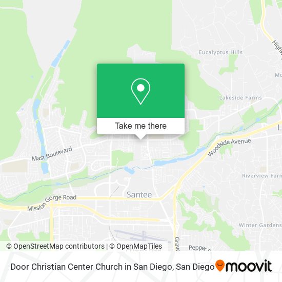 Mapa de Door Christian Center Church in San Diego