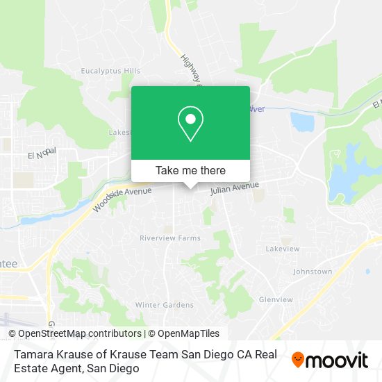 Mapa de Tamara Krause of Krause Team San Diego CA Real Estate Agent