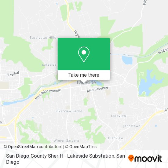Mapa de San Diego County Sheriff - Lakeside Substation