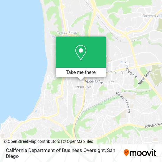 California Department of Business Oversight map