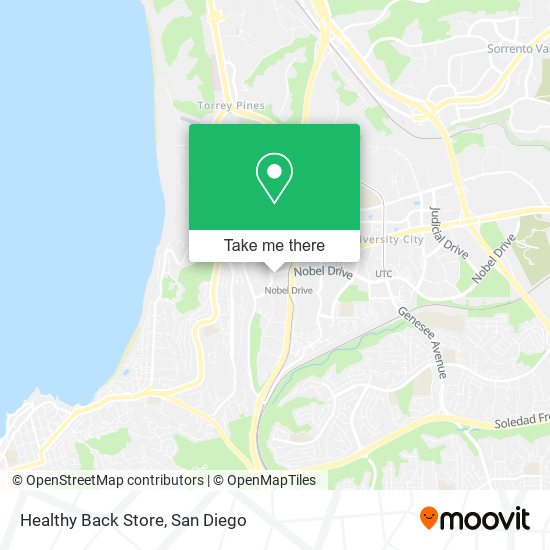 Mapa de Healthy Back Store