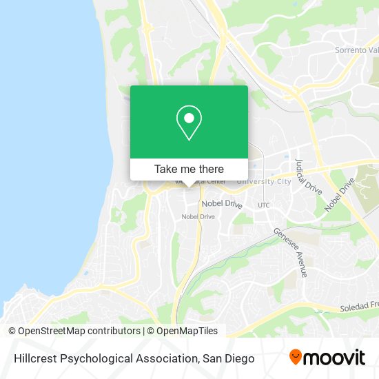 Hillcrest Psychological Association map