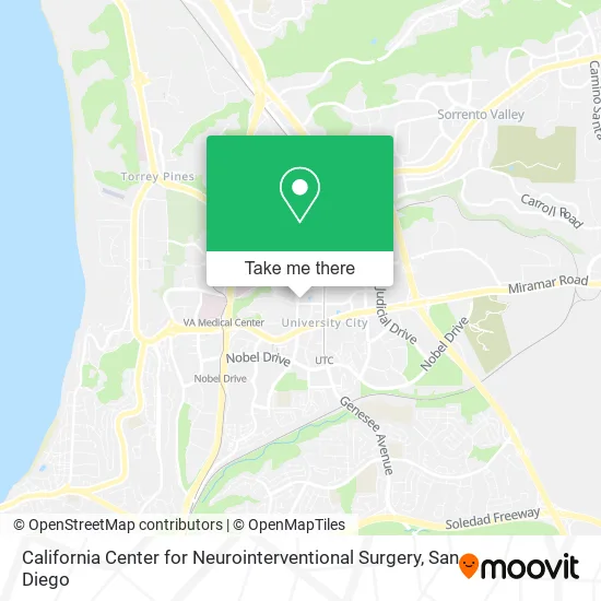 Mapa de California Center for Neurointerventional Surgery