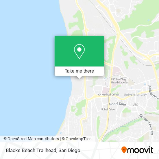 Blacks Beach Trailhead map