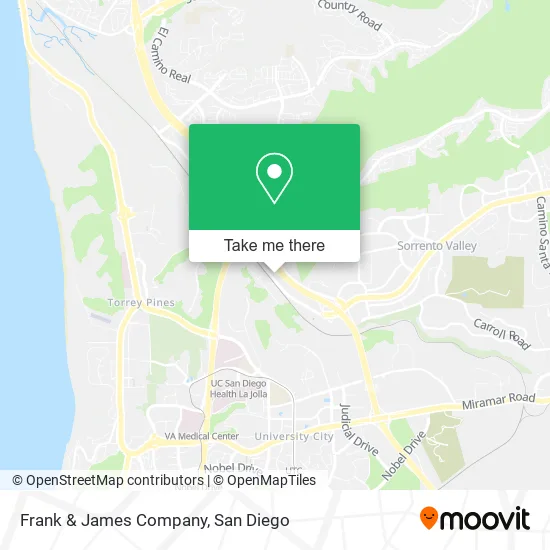 Frank & James Company map