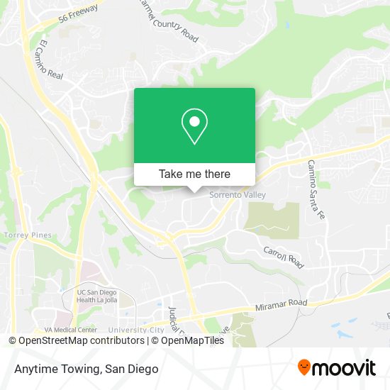 Anytime Towing map