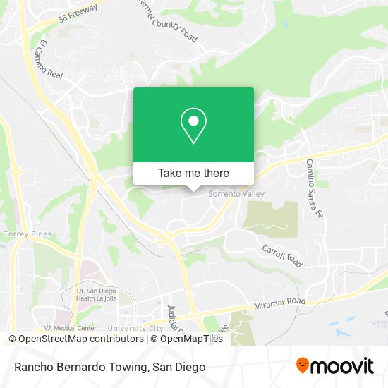 Mapa de Rancho Bernardo Towing