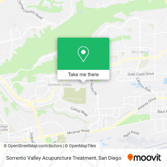 Sorrento Valley Acupuncture Treatment map