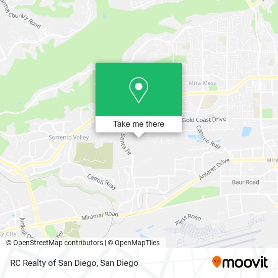 RC Realty of San Diego map