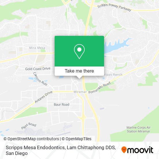 Scripps Mesa Endodontics, Lam Chittaphong DDS map