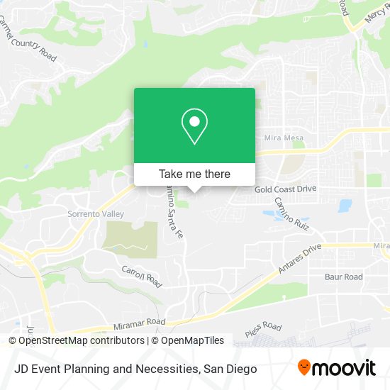 Mapa de JD Event Planning and Necessities