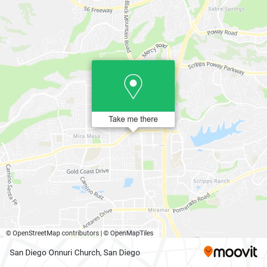 San Diego Onnuri Church map