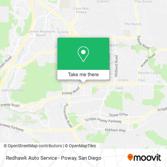 Redhawk Auto Service - Poway map